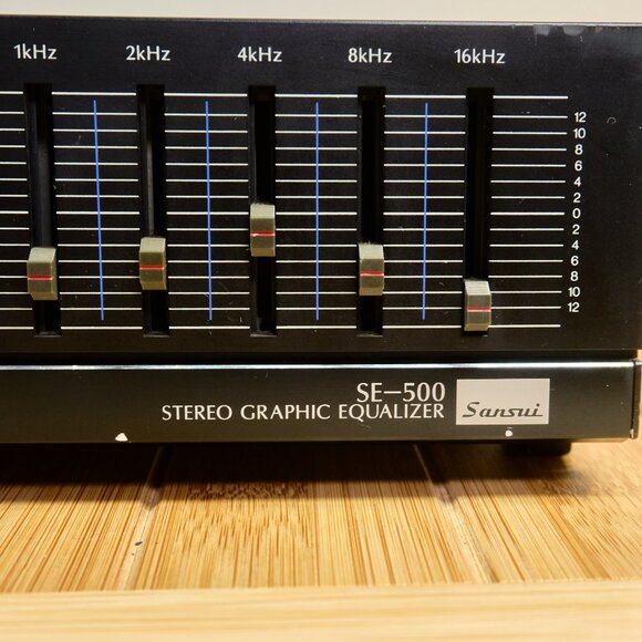 SANSUI SE-500 Stereo Graphic Equalizer, 10 Bands High Fidelity Sound - Picture 4 of 12